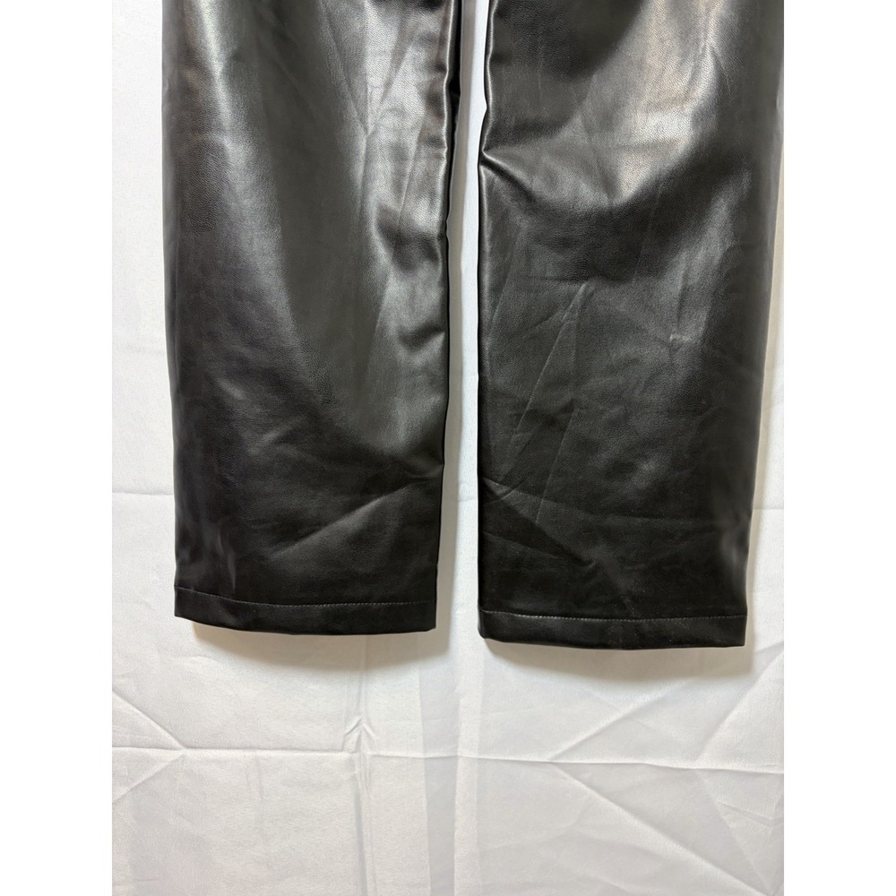 Abercrombie & Fitch Ultra High Rise Vegan Leather Pants 25/0R '90s Straight - Picture 7 of 16